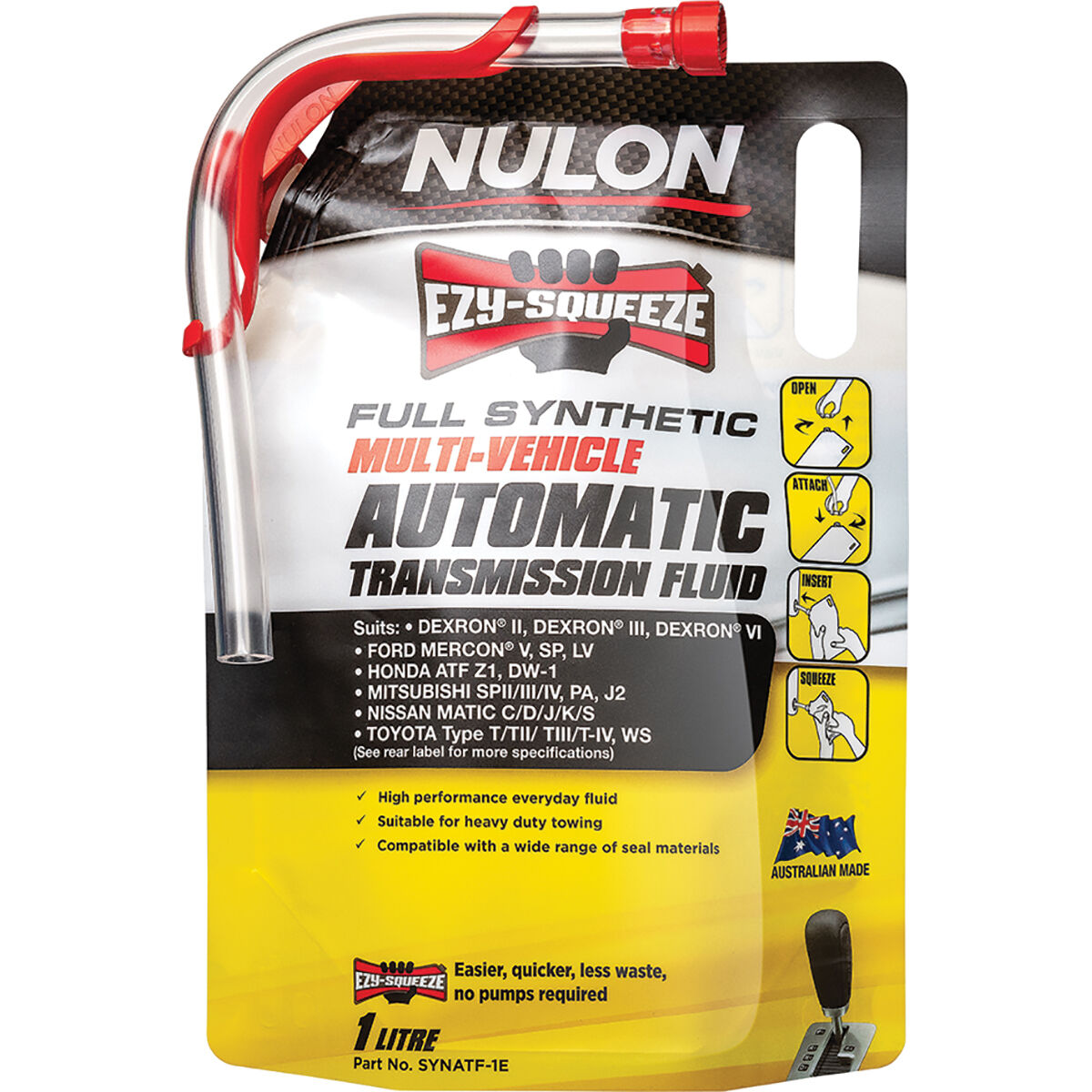 NULON EZY-SQUEEZE Multi-Vehicle Automatic Transmission Fluid - 1 Litre