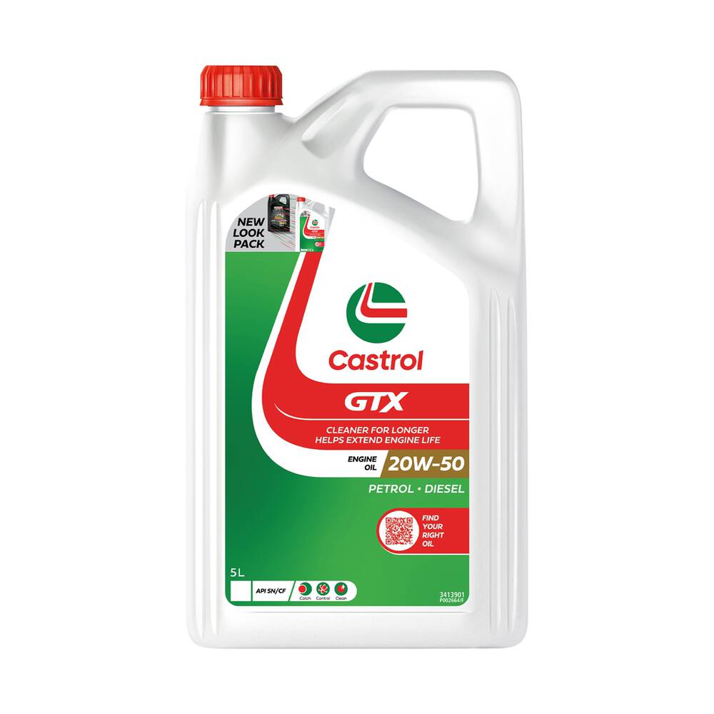 Castrol GTX Engine Oil, 20W-50 – 5 Litres