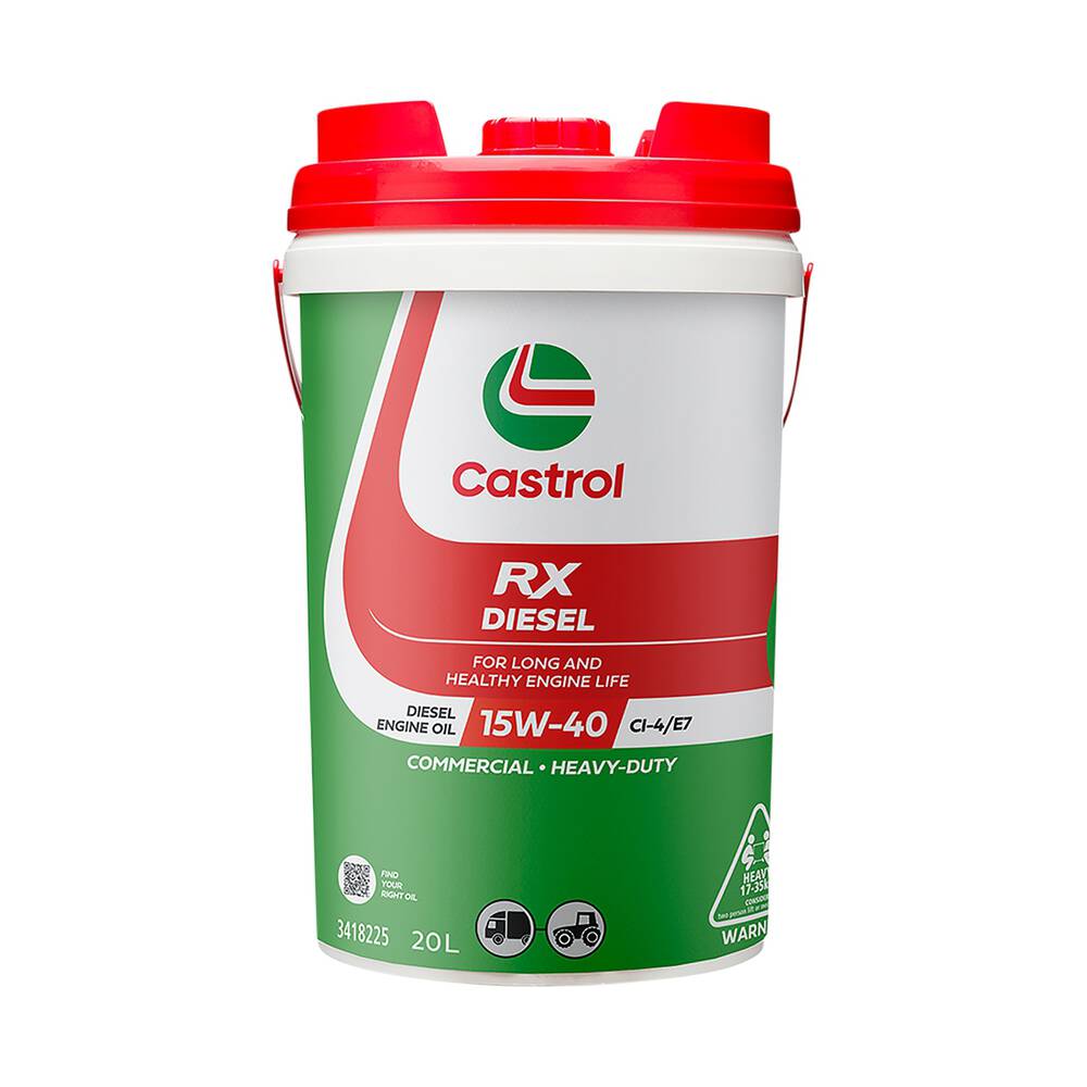 Castrol RX Diesel Engine Oil 15W-40 CI-4/E7 – 20 Litre
