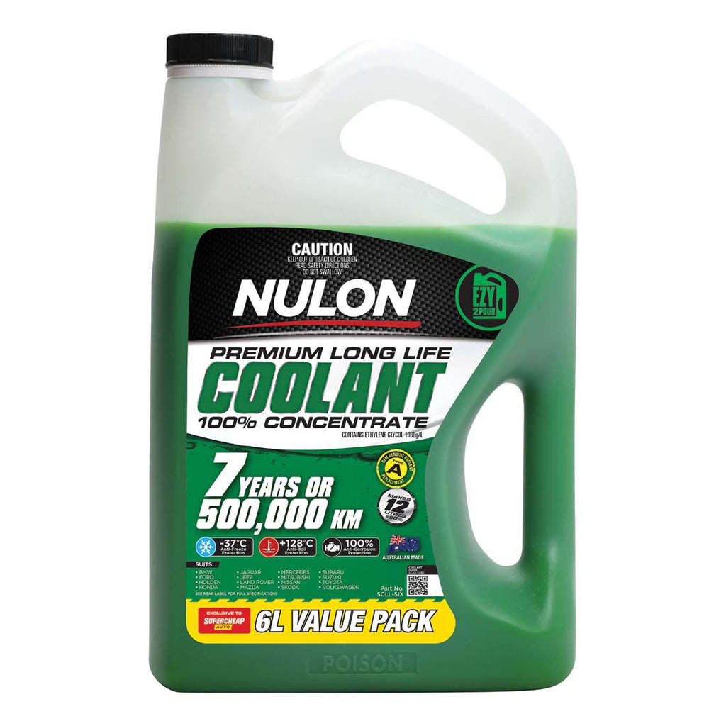 Nulon Green Long Life Anti-Freeze/Anti-Boil Coolant Concentrate - 6 Litres