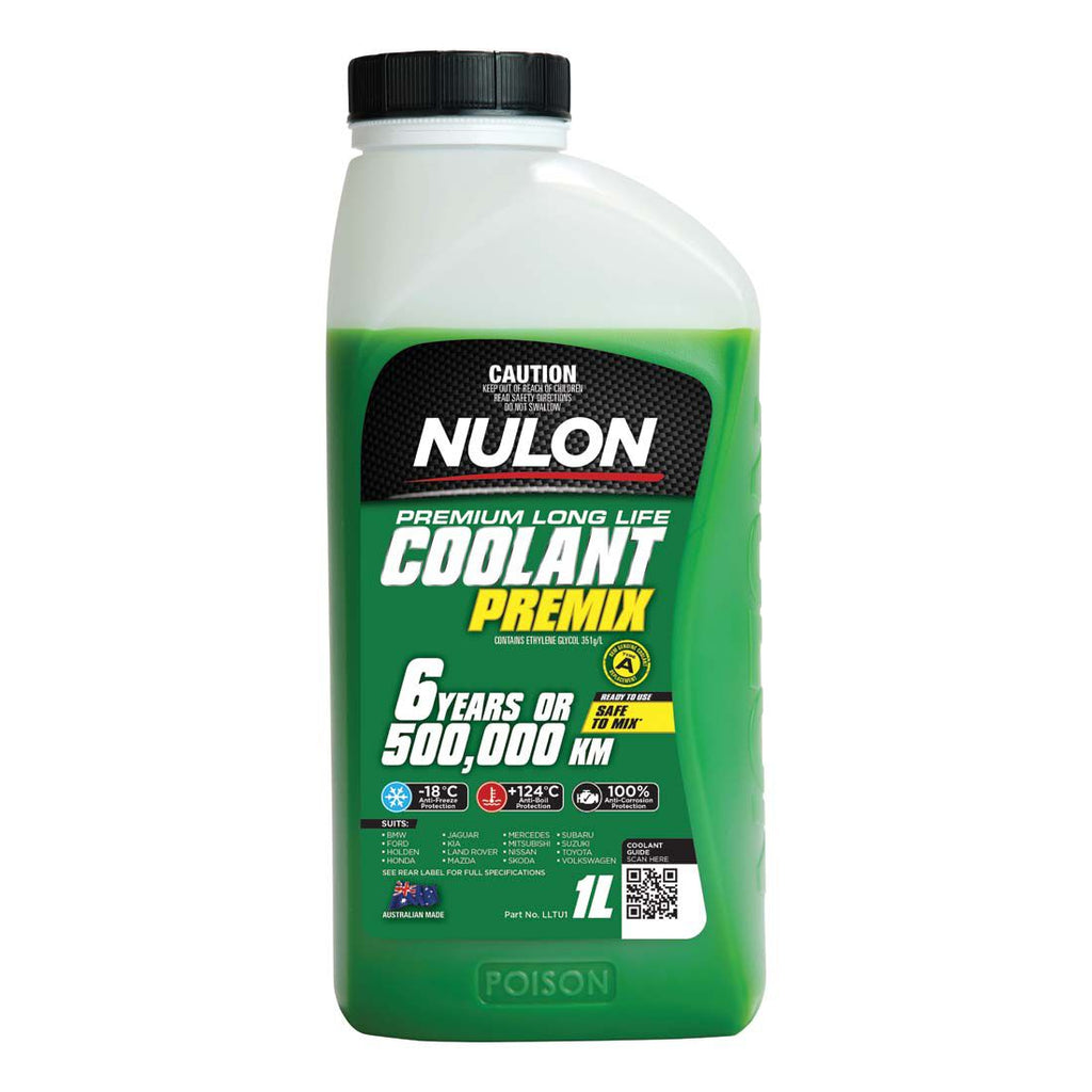 Nulon Green Long Life Anti-Freeze/Anti-Boil Coolant Premix - 1 Litre