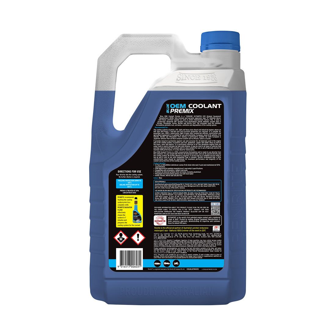 Penrite Blue Long Life Anti Freeze / Anti Boil Coolant Premix - 5 Litres