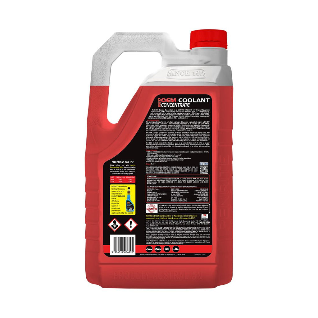 Penrite Red Long Life Anti Freeze / Anti Boil Coolant Concentrate - 5 Litres