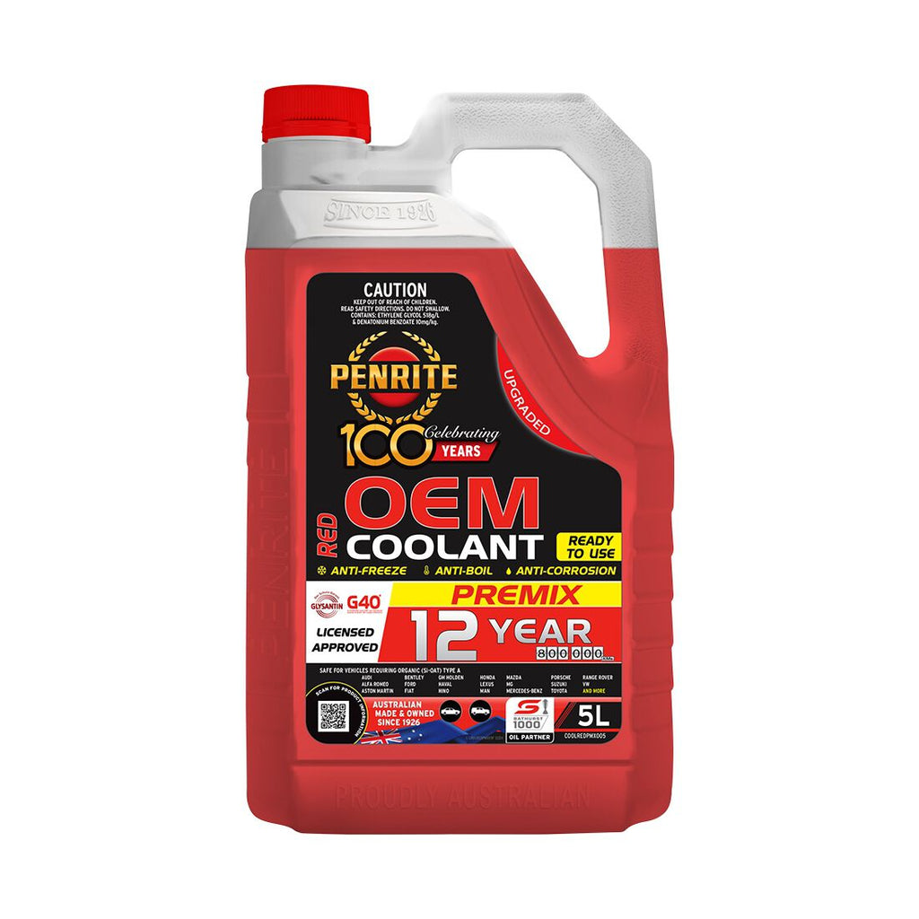 Penrite Red Long Life Anti Freeze / Anti Boil Coolant Premix - 5 Litres