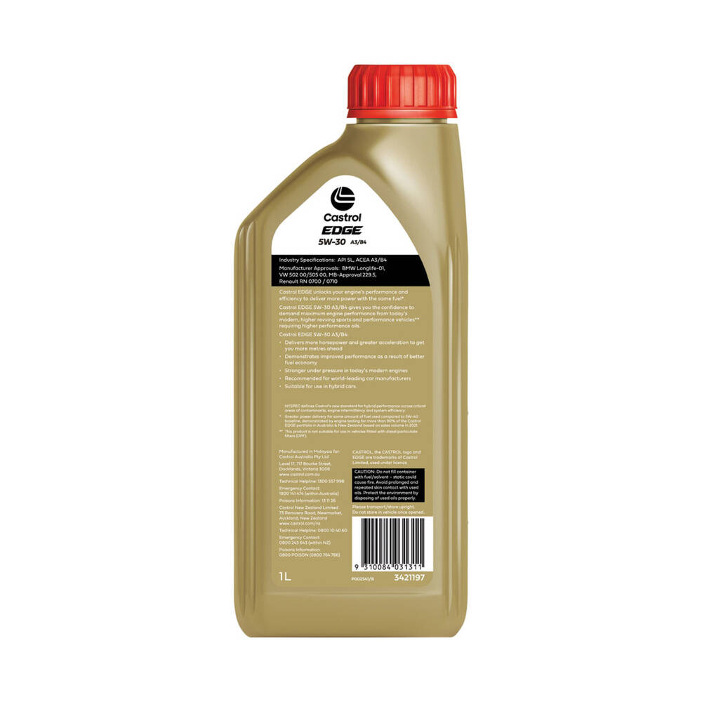 Castrol EDGE Engine Oil 5W-30 A3/B4 – 1 Litre