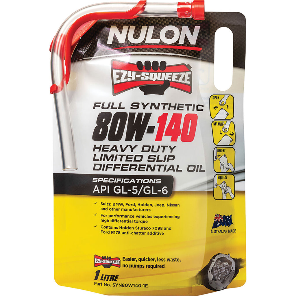 NULON EZY-SQUEEZE Heavy Duty Limited Slip Differential Oil - 80W-140, 1 Litre