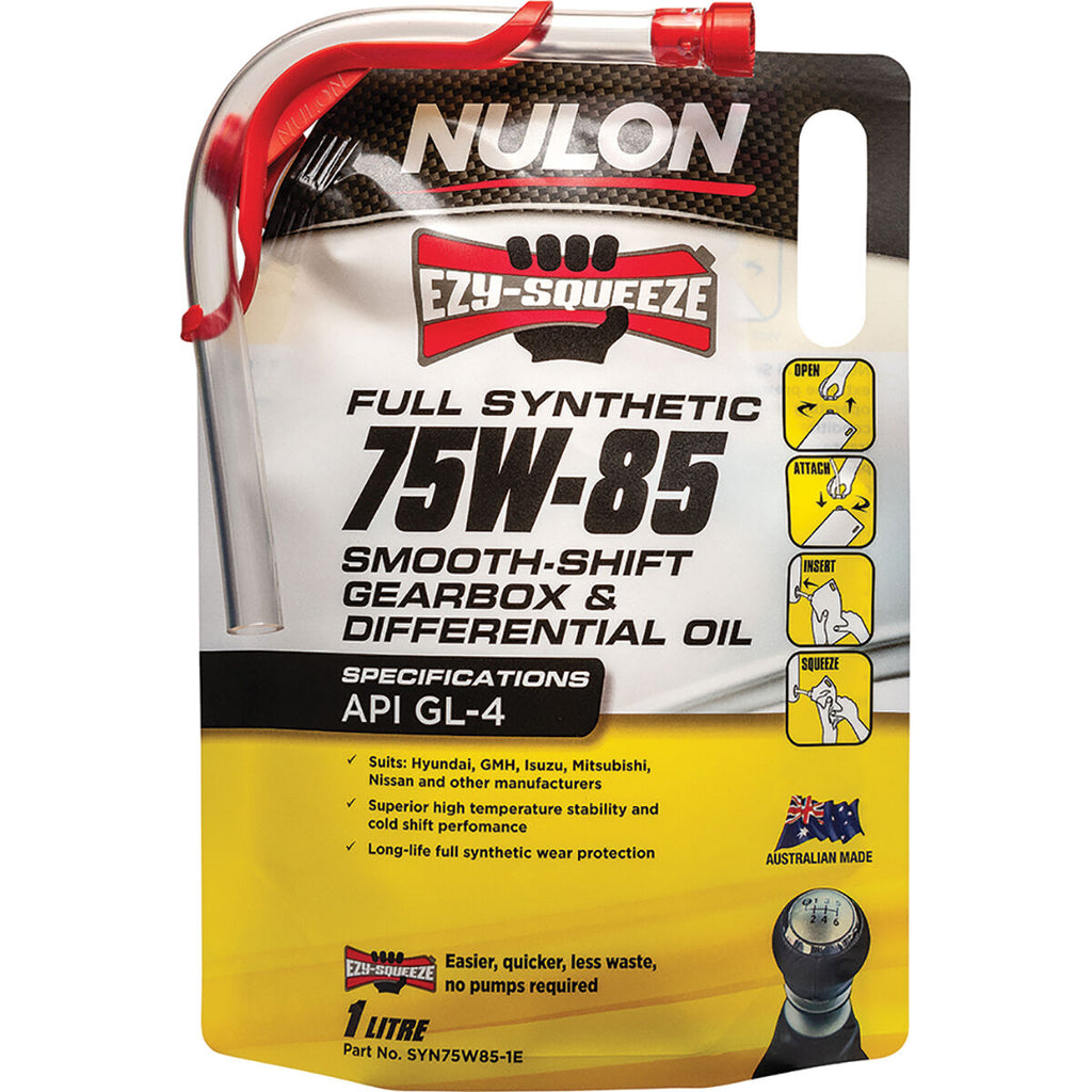 NULON EZY-SQUEEZE Smooth Shift Gearbox & Differential Oil - 75W-85, 1 Litre
