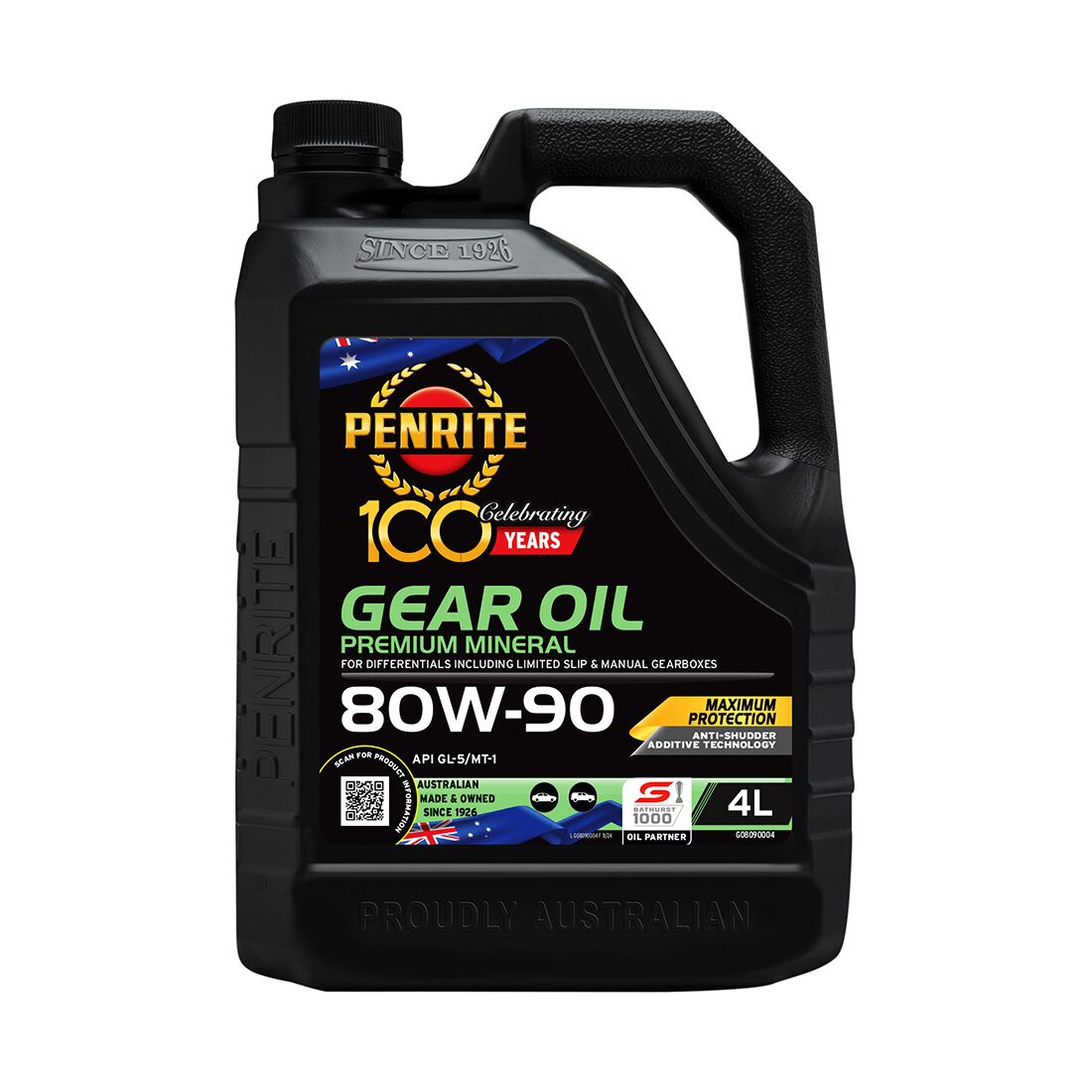 Penrite Premium Mineral Gear Oil - 80W-90 4 Litre