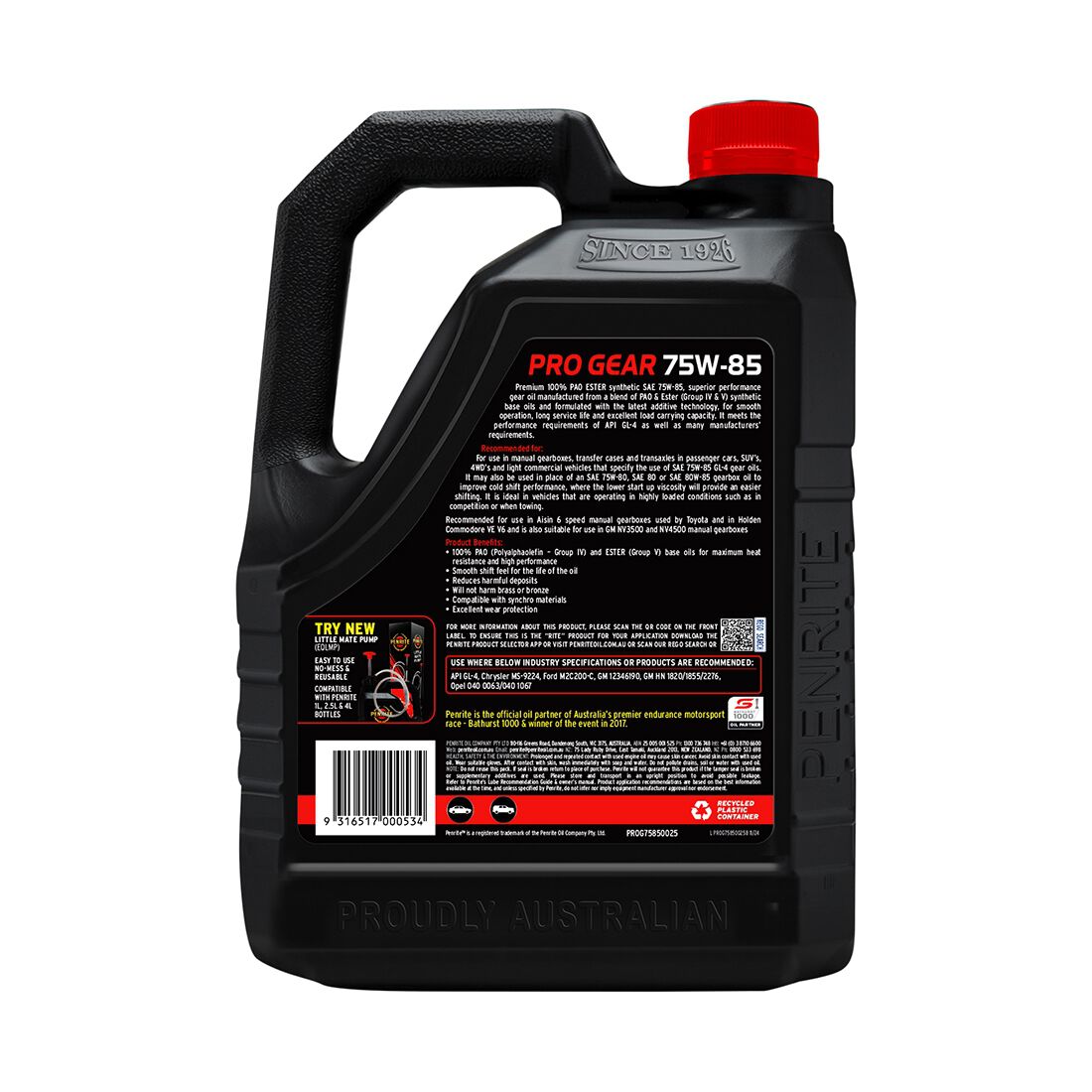 Penrite Pro Gear Oil - 75W-85 2.5 Litre