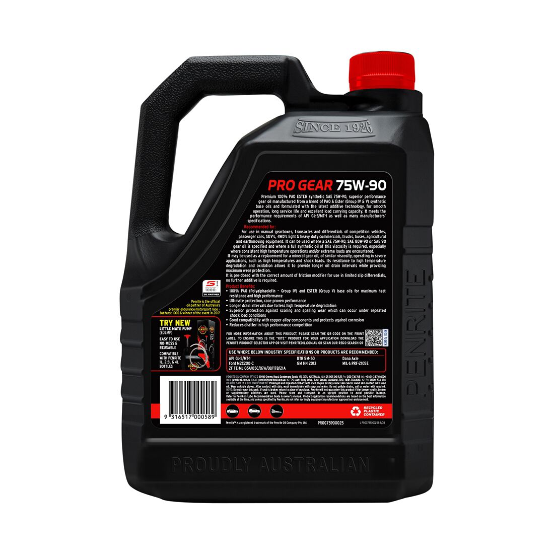 Penrite Pro Gear Oil - 75W-90 2.5 Litre