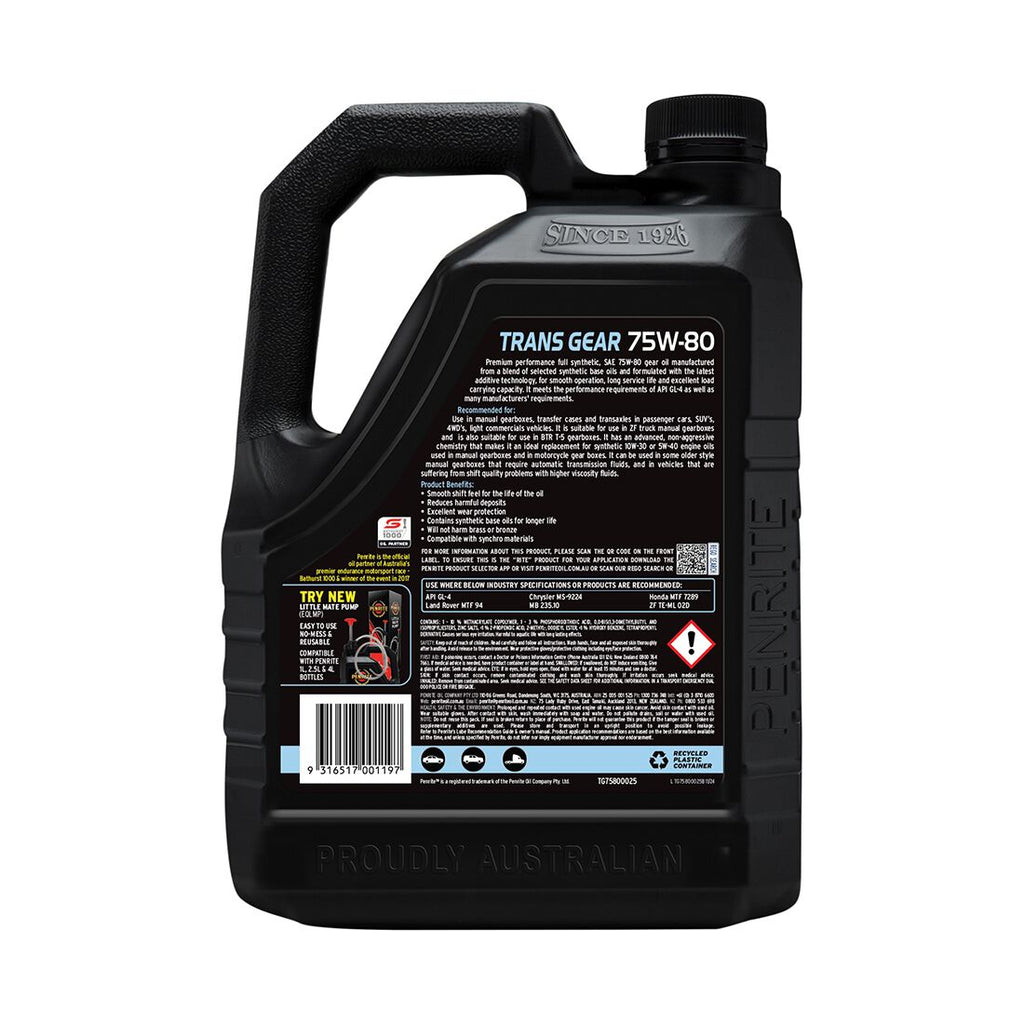 Penrite Trans Gear Oil - 75W-80 2.5 Litre