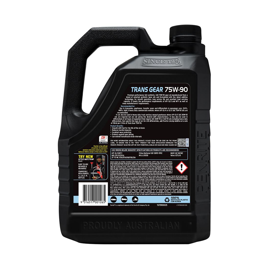 Penrite Trans Gear Oil - 75W-90 2.5 Litre