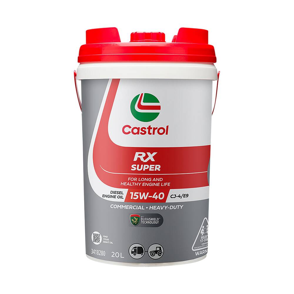 Castrol RX Super Diesel Engine Oil - 15W-40, CJ-4/E9 – 20 Litres