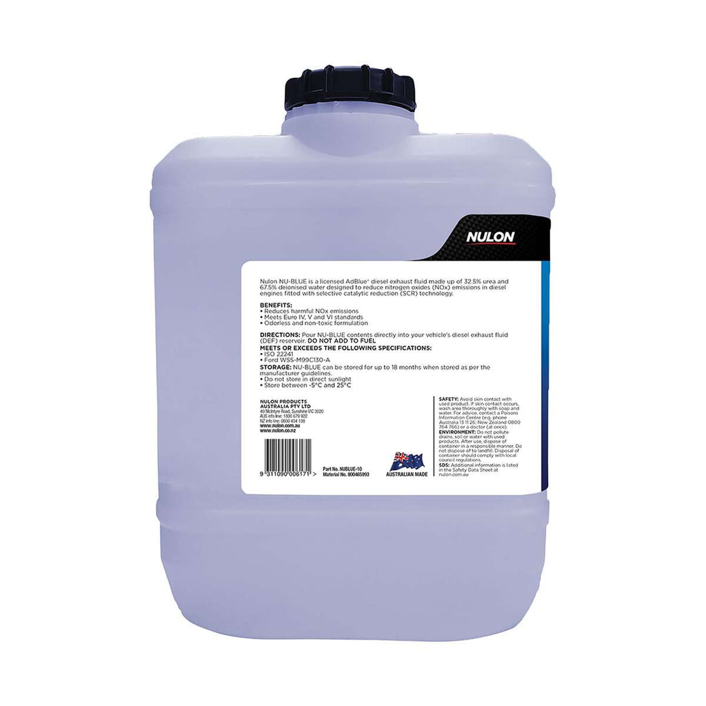 Nulon NU-BLUE Diesel Exhaust Fluid – 10 Litres