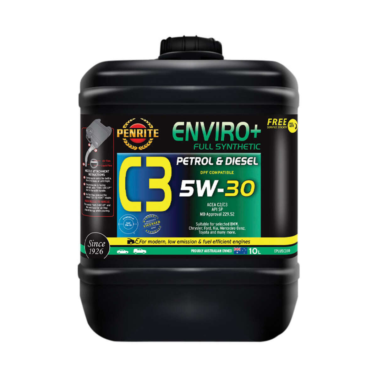 Penrite Enviro+ C3 Engine Oil 5W-30 10 Litre