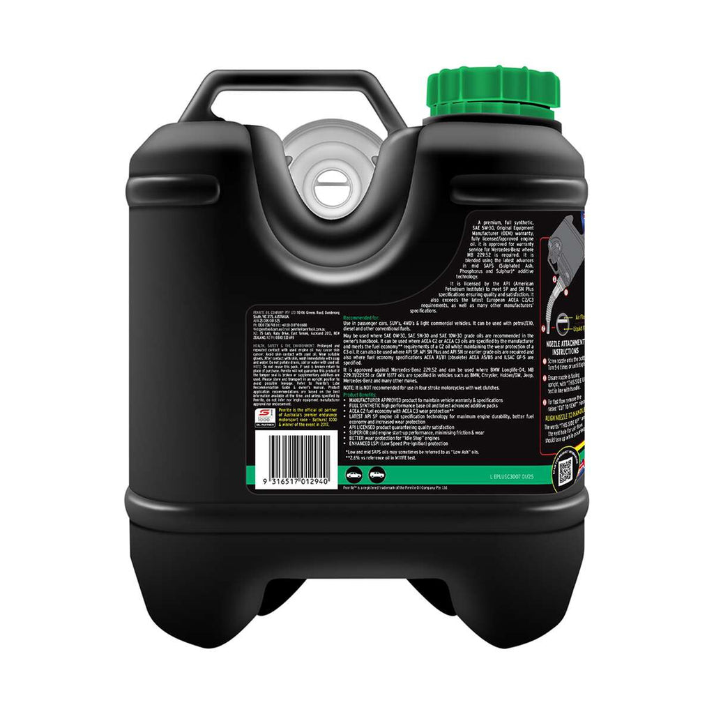 Penrite Enviro+ C3 Engine Oil 5W-30 7 Litre, angle view