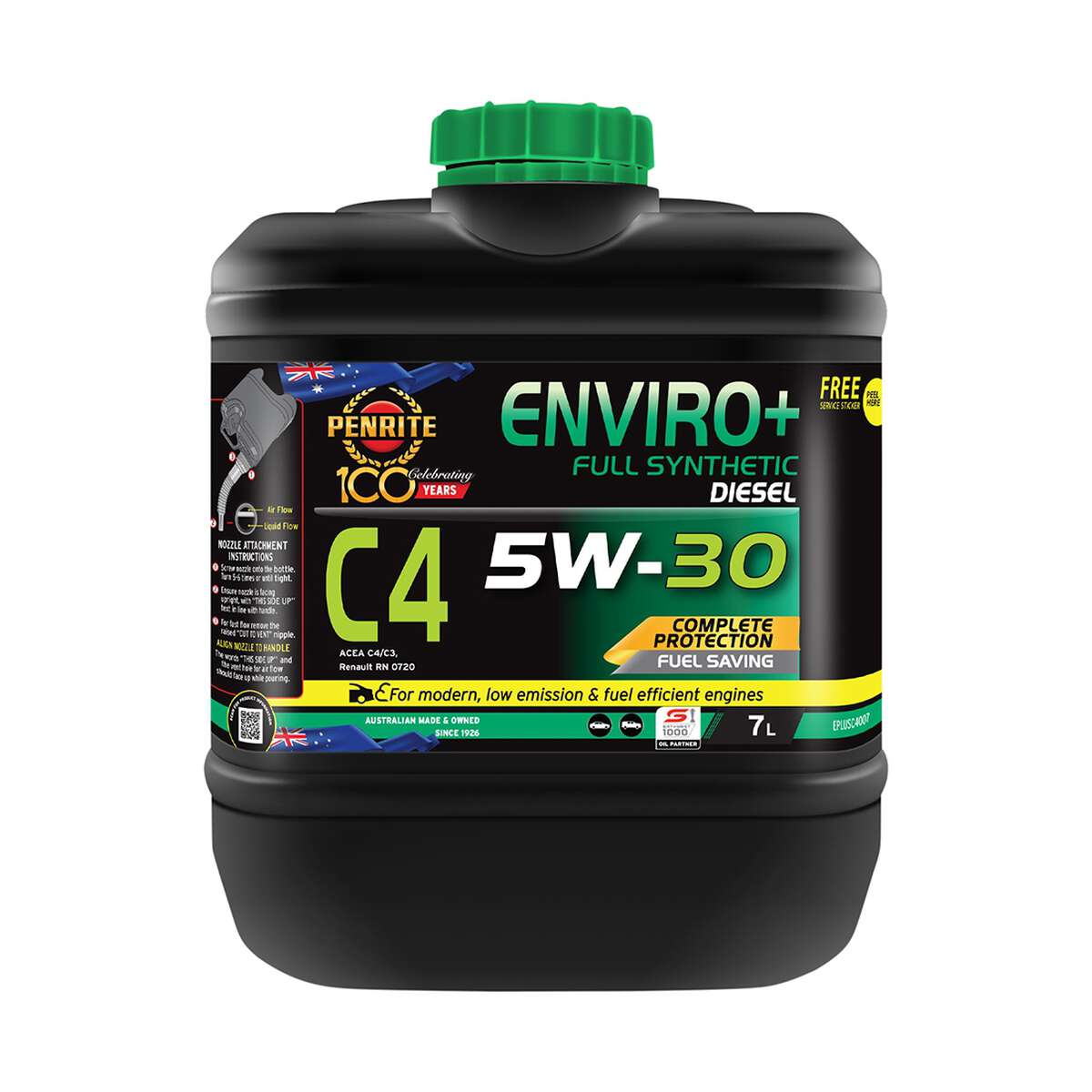 Penrite Enviro+ C4 Engine Oil 5W-30 7 Litre