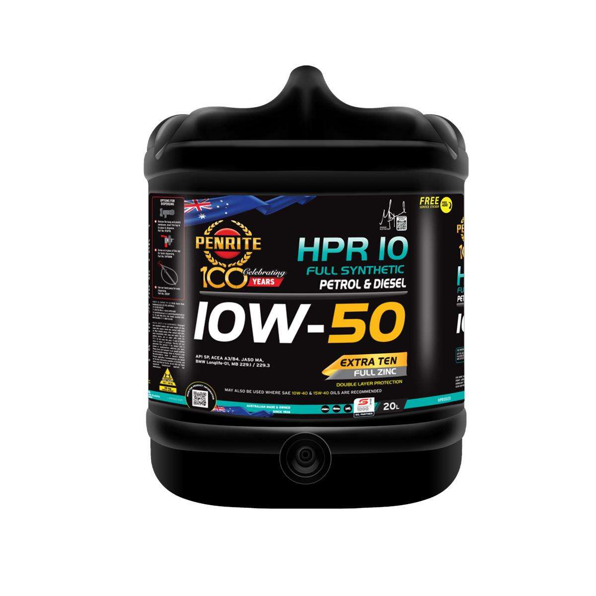 Penrite HPR 10 Engine Oil 10W-50 20 Litre