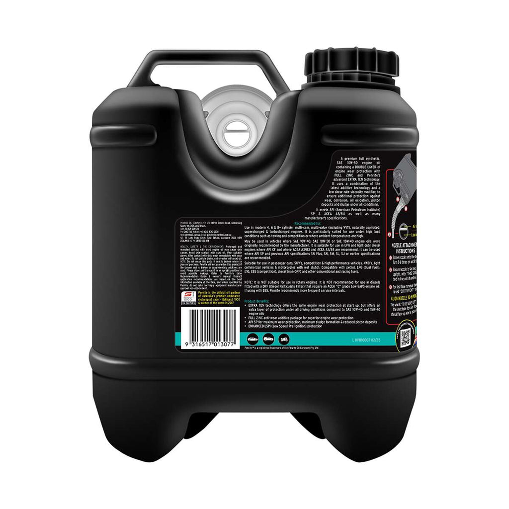 Penrite HPR 10 Engine Oil 10W-50 7 Litre, angle view