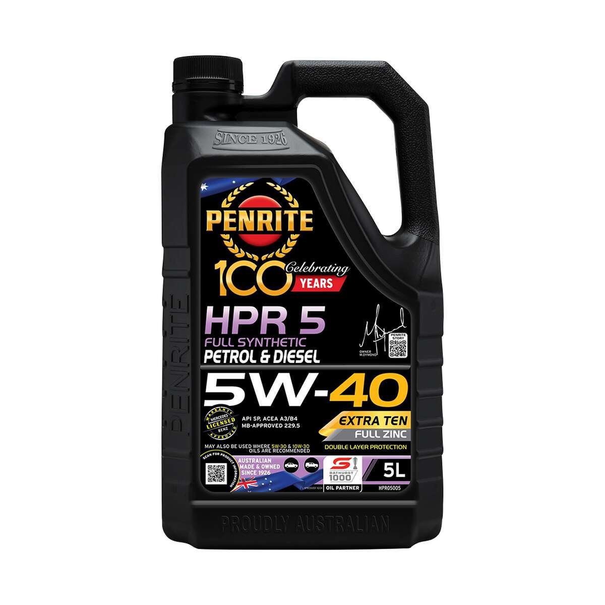 Penrite HPR 5 Engine Oil 5W-40 5 Litre