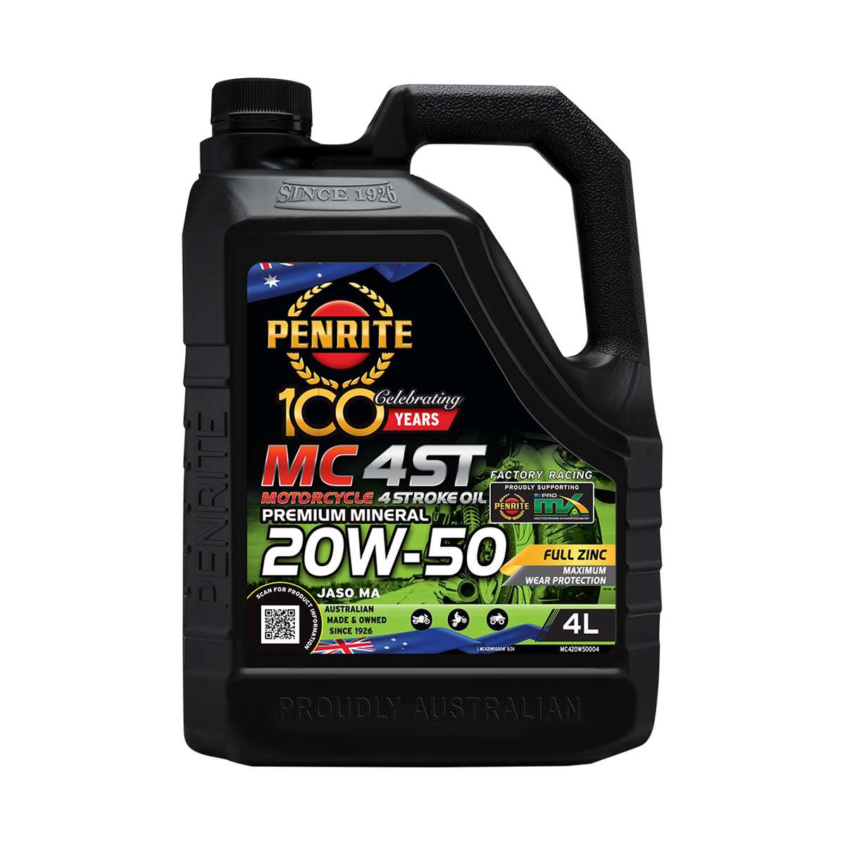 Penrite MC-4 Motorcycle Oil 20W-50 4 Litre