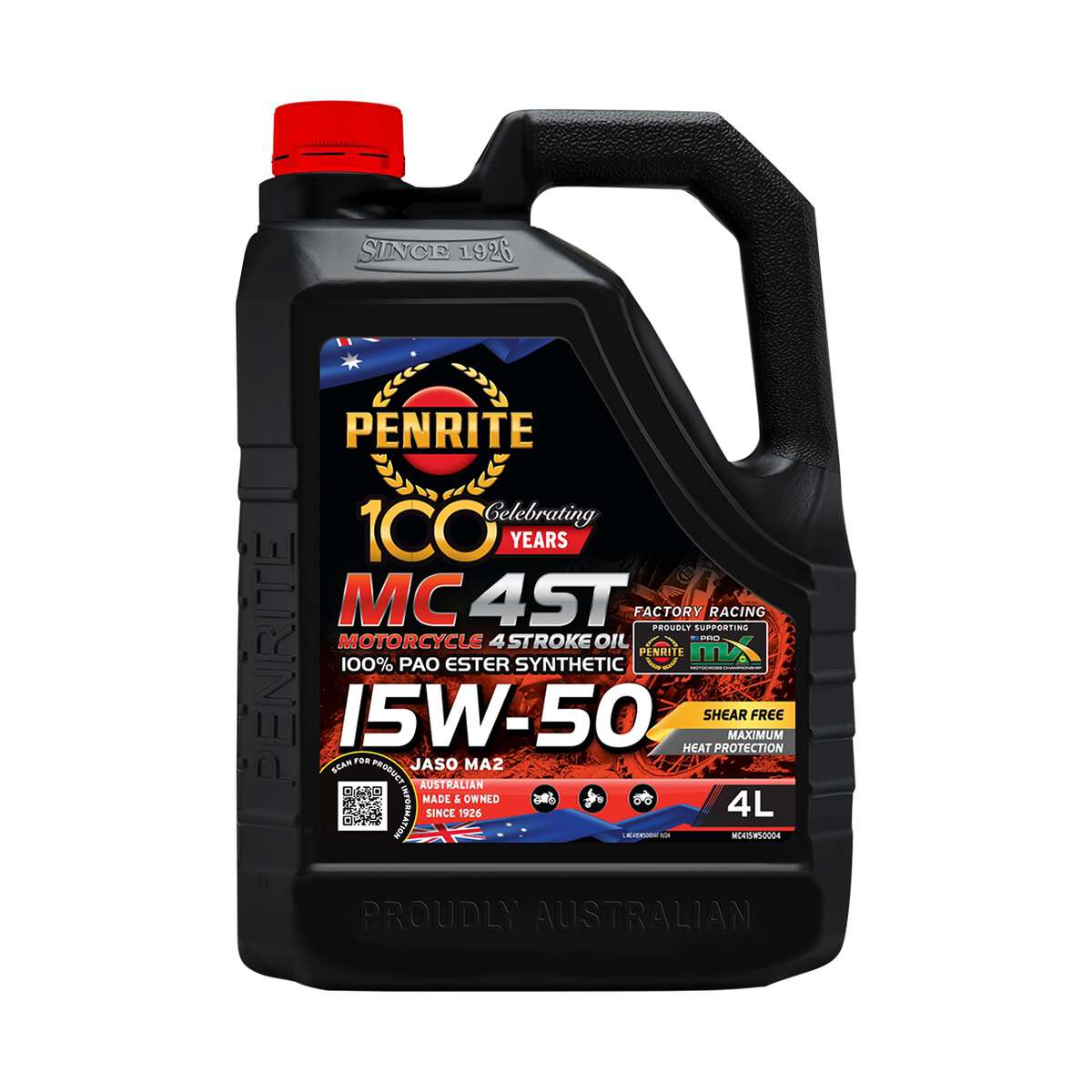 Penrite MC-4 PAO & Ester Motorcycle Oil 15W-50 4 Litre