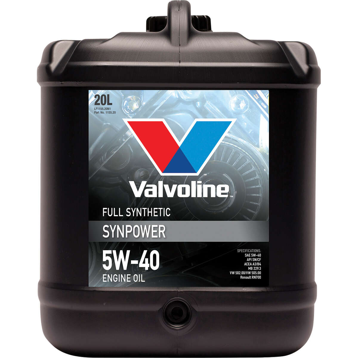 Valvoline Synpower Engine Oil 5W-40 20 Litre